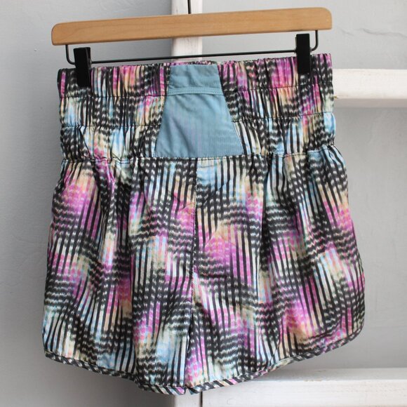 Free People Black Multicolor The Way Home Printed Shell Running Shorts Medium - Picture 2 of 9